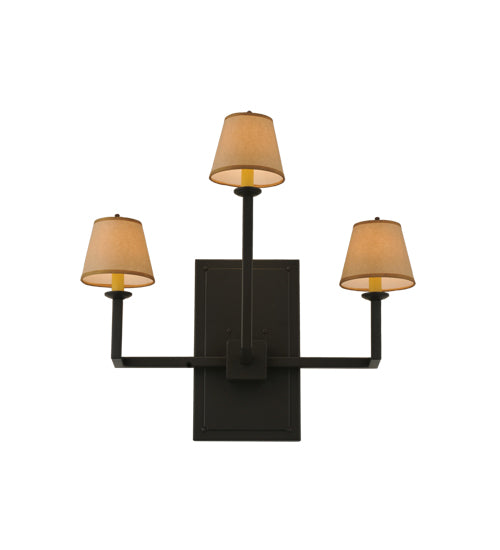 25"W Brach Ring 3 Lt Wall Sconce