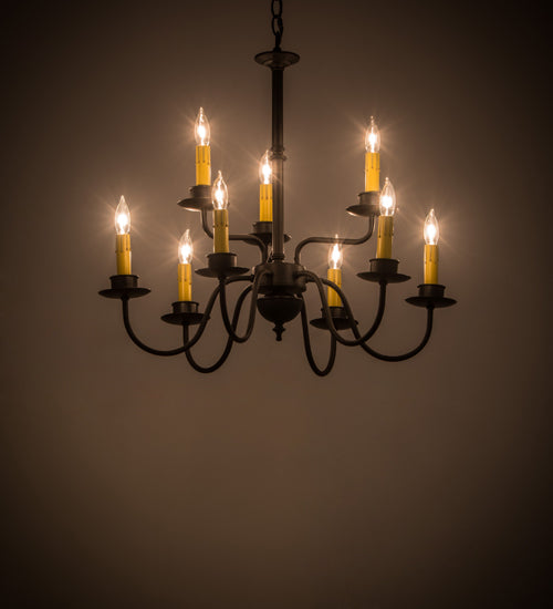 22"W Ean 2 Tier 9 Lt Chandelier