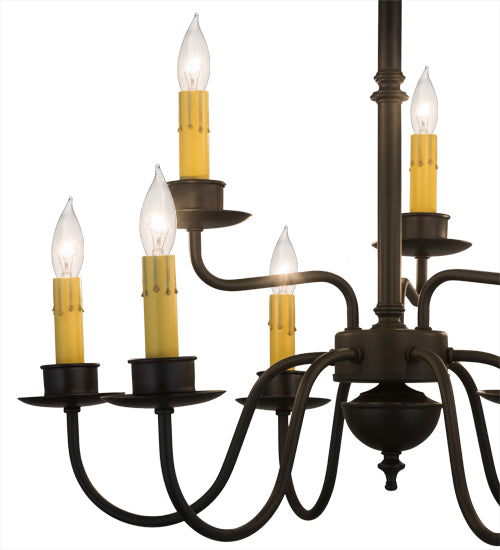 22"W Ean 2 Tier 9 Lt Chandelier