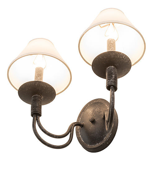 16" Wide Bell 2 Light Wall Sconce