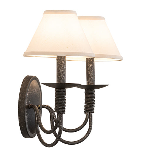 16" Wide Bell 2 Light Wall Sconce