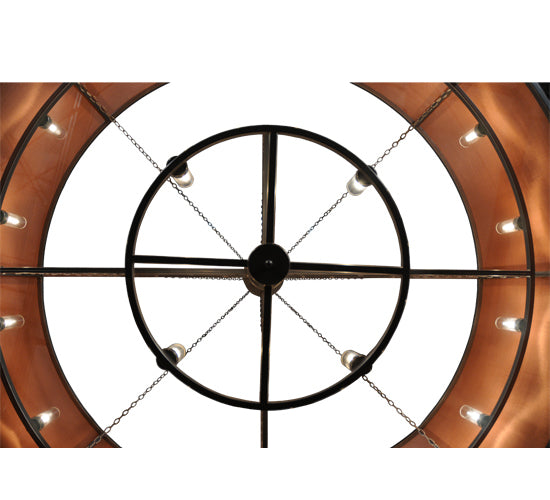 108" Wide Cilindro Rame Chandelier