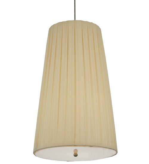 15" Wide Channell Tapered & Pleated Pendant