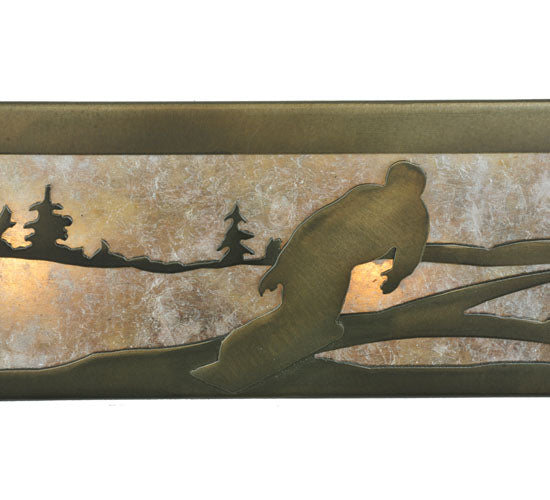 36"Wide Snowboarder Vanity Light