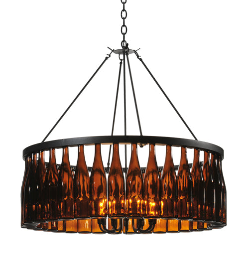 37" Wide Tuscan Vineyard Estate 36 Wine Bottle Chandelier