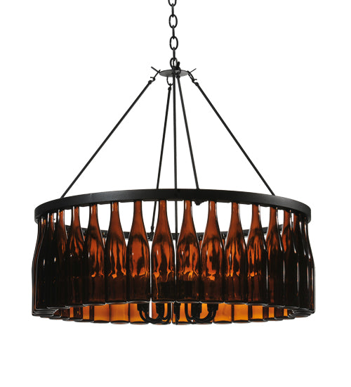 37" Wide Tuscan Vineyard Estate 36 Wine Bottle Chandelier