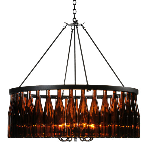 37" Wide Tuscan Vineyard Estate 36 Wine Bottle Chandelier