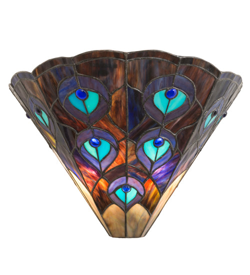 14" Wide Peacock Wall Sconce