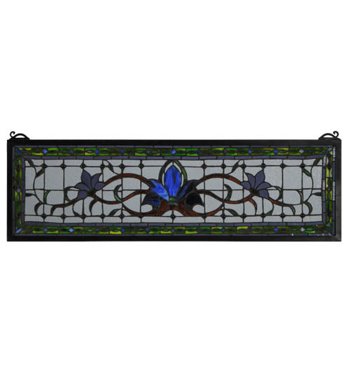 33"W X 10"H Fairytale Transom Stained Glass Window