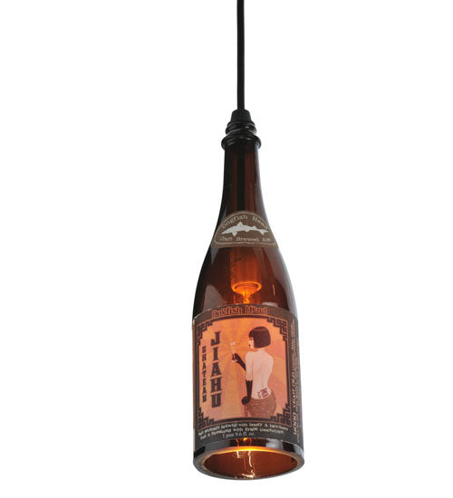 19.5"W Tuscan Vineyard Dogfish Head 3 Lt Wine Bottle Cascading Pendant