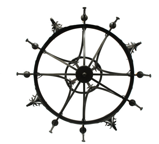 40"W Stag 8 Lt Chandelier