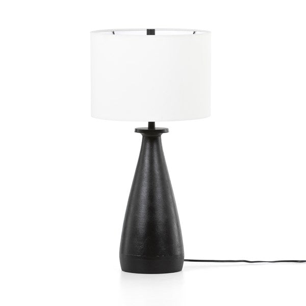 Innes Table Lamp-Textured Black Aluminum