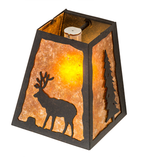 8" Wide Lone Stag Wall Sconce