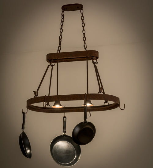 32" Long Harmony 2 Light Pot Rack