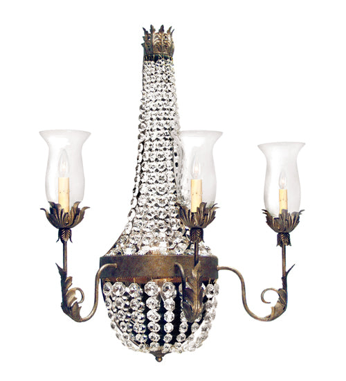 26" Wide Crista 3 Light Wall Sconce