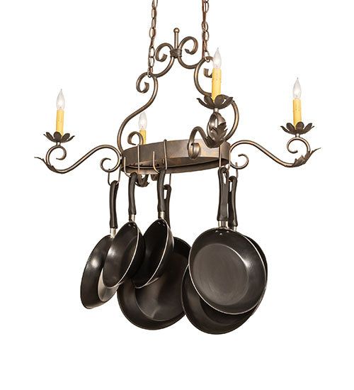 32" Long Eloise 4 Light Pot Rack