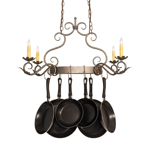 32" Long Eloise 4 Light Pot Rack