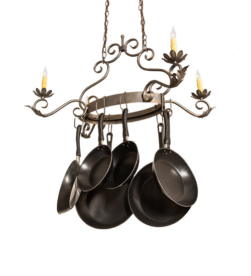 32" Long Eloise 4 Light Pot Rack