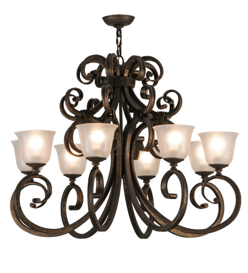 37"W Belvedere 8 Lt Chandelier