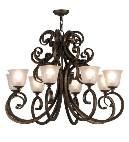 37"W Belvedere 8 Lt Chandelier