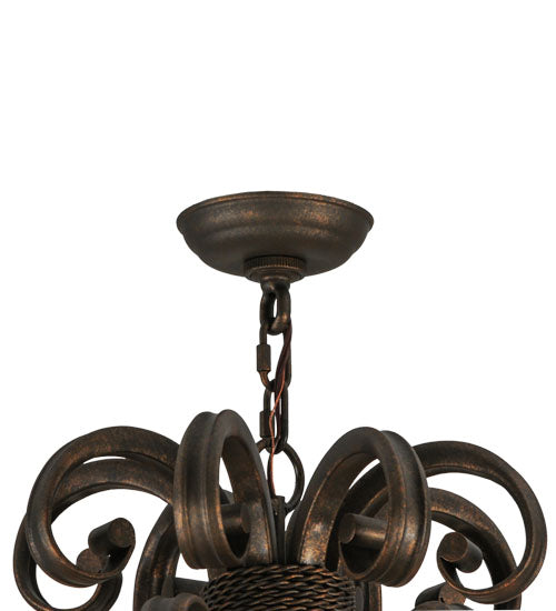 37"W Belvedere 8 Lt Chandelier