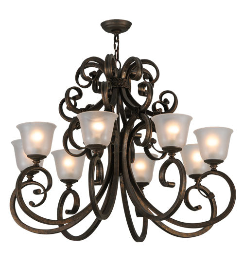 37"W Belvedere 8 Lt Chandelier