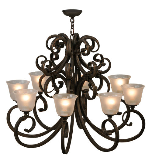 37"W Belvedere 8 Lt Chandelier