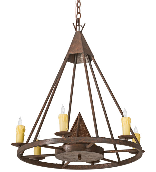 30" Wide Desert Arrow Chandelier