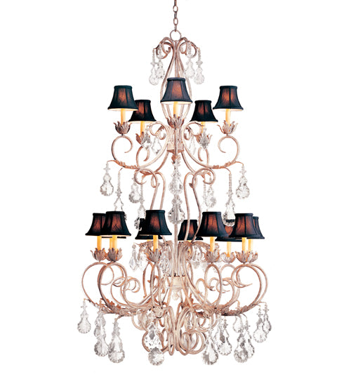 42" Wide Alexandria 15 Light Two Tier Chandelier