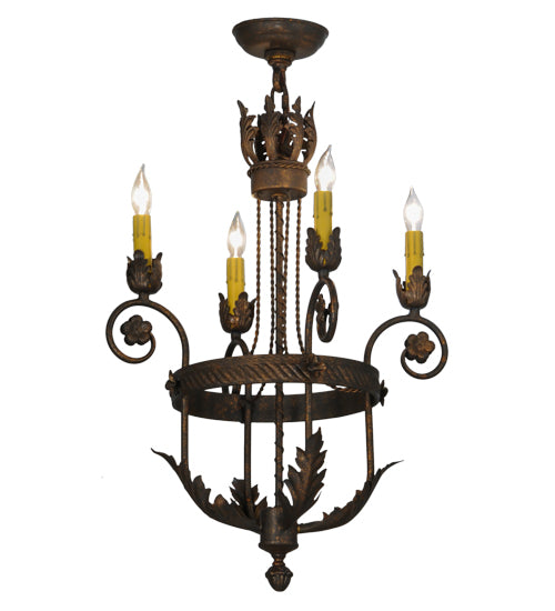 18"W Antonia 4 Lt Chandelier