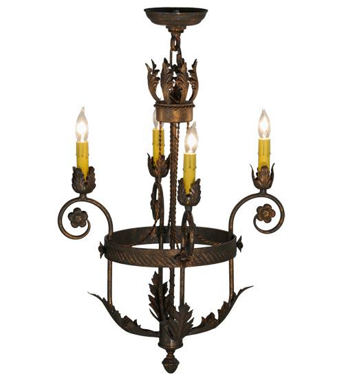 18"W Antonia 4 Lt Chandelier