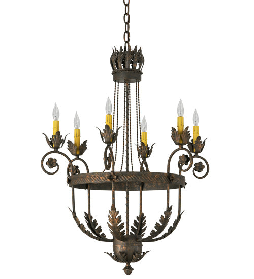 26"W Antonia 6 Lt Chandelier