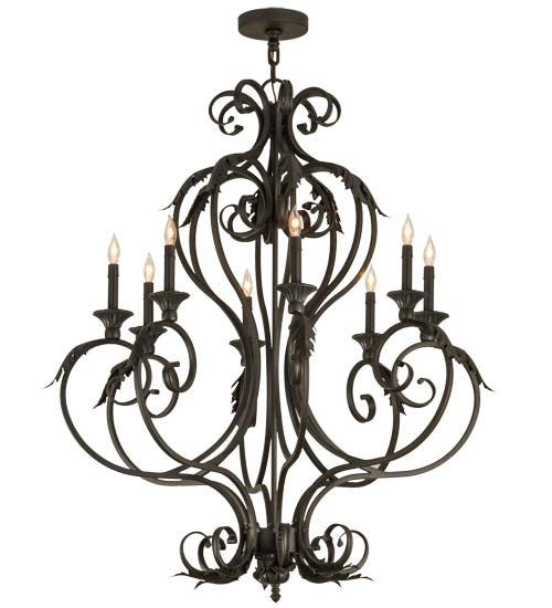 36"W Josephine 8 Lt Chandelier