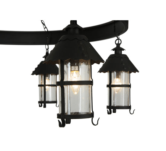 66"W Rutland 6 Lantern Chandelier