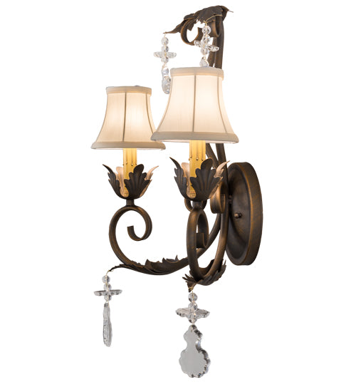 16" Wide Felicia 2 Light Wall Sconce