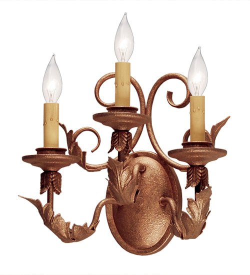 12" Wide Natalia 3 Light Wall Sconce