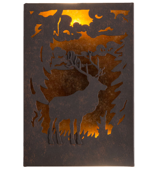 10"W Deer Wall Sconce