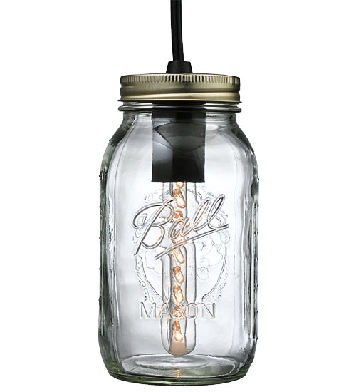 3.75" Wide Mason Jar Mini Pendant