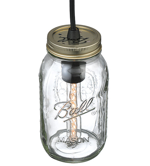 3.75" Wide Mason Jar Mini Pendant