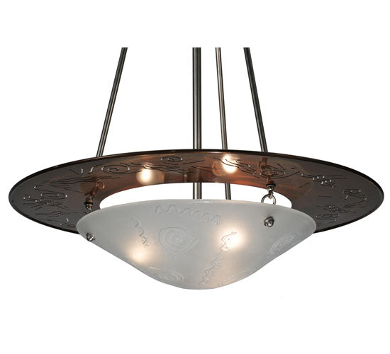 31"W Metro Fusion Super Nova Inverted Pendant