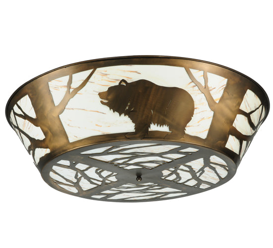 47" Wide Grizzly Bear On The Loose LED Flushmount