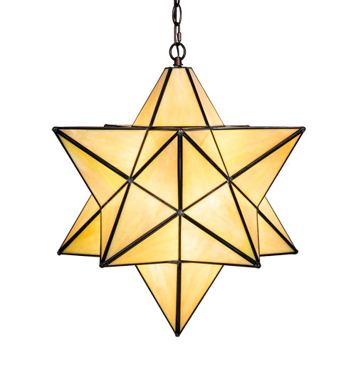 18" Wide Moravian Star Pendant