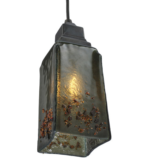 4"Sq Metro Fusion Distressed Draped Mini Pendant