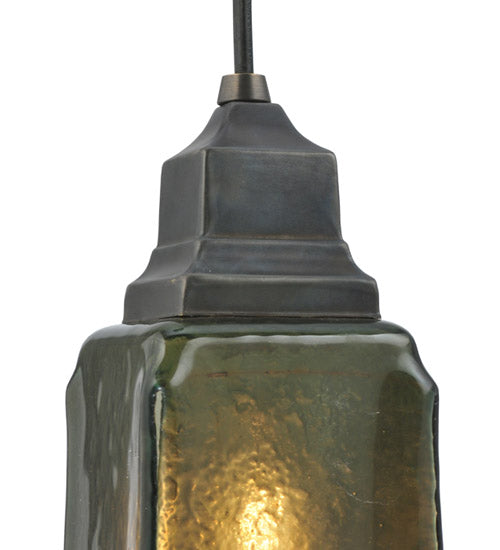 4"Sq Metro Fusion Distressed Draped Mini Pendant