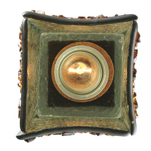 4"Sq Metro Fusion Distressed Draped Mini Pendant