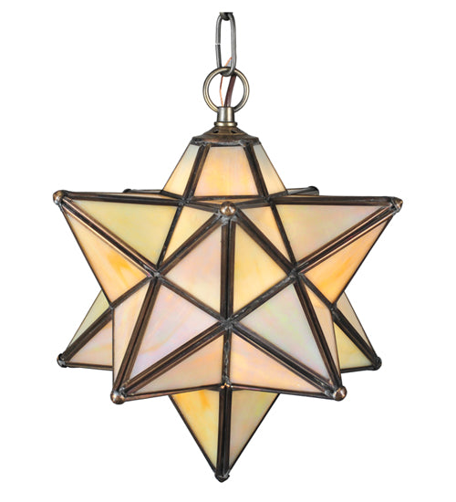 12" Wide Moravian Star Pendant