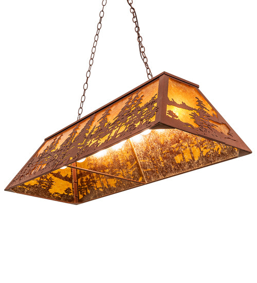 48" Long Tall Pines Oblong Pendant