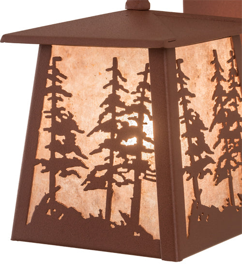 7" Wide Stillwater Tall Pines Hanging Wall Sconce