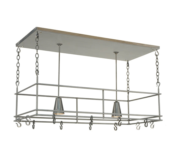 48" Long Spartan 2 Light Pot Rack