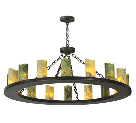 48"W Loxley Jadestone 16 Lt Chandelier